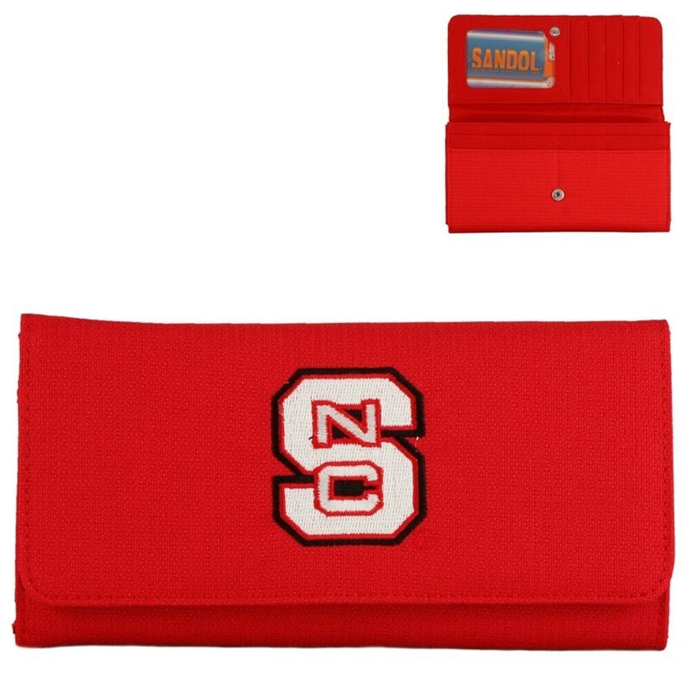 New NC State Wolfpacks Red with Team Logo Debbie Fabric Wallet, NCAA